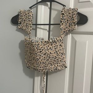 Cute cheetah print bikini top-target